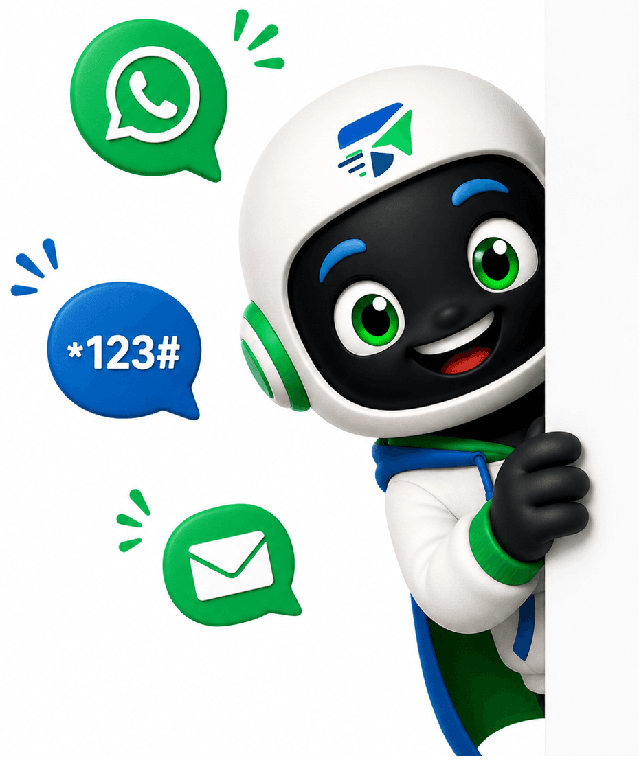 TumaSend channels mascot